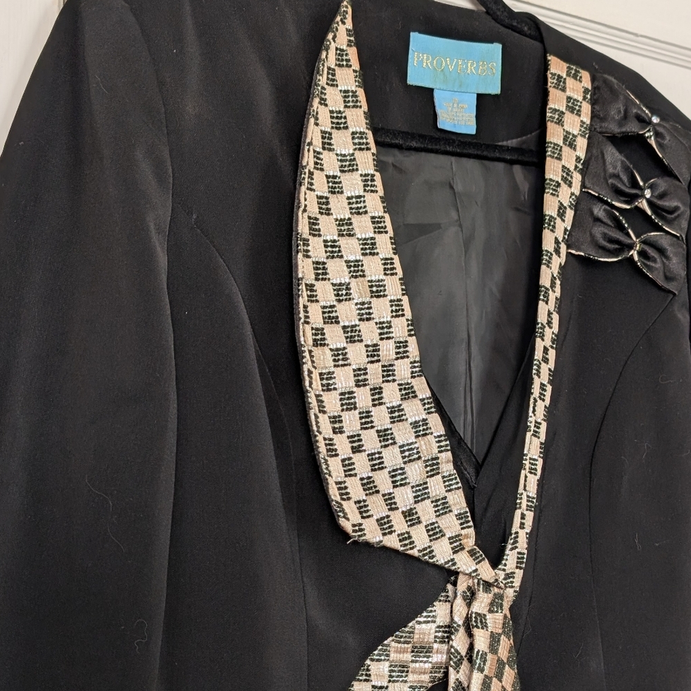 Proverbs Size 18 Statement Blazer W Gingham Scarf… - image 2